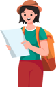 پیش‌نمایش فایل beautiful-traveler-with-map-8163273 از پک شخصیت سفر
