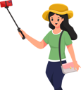 پیش‌نمایش فایل female-traveler-taking-selfie-8163277 از پک شخصیت سفر