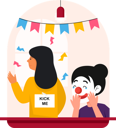 پیش‌نمایش فایل girl-stick-note-behind-woman-8185444 از پک دروغ اول آوریل