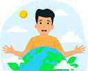 پیش‌نمایش فایل boy-is-celebrating-earth-day-8379162 از پک روز زمین