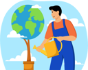 پیش‌نمایش فایل boy-is-doing-his-part-for-earth-day-8379164 از پک روز زمین