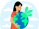 پیش‌نمایش فایل girl-is-showing-her-support-for-earth-day-8379152 از پک روز زمین