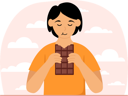 پیش‌نمایش فایل woman-eating-chocolate-8810573 از پک روز جهانی شکلات
