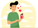 پیش‌نمایش فایل man-eating-chocolate-8809316 از پک روز جهانی شکلات