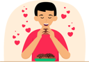 پیش‌نمایش فایل man-eating-donut-8809320 از پک روز جهانی شکلات