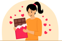 پیش‌نمایش فایل woman-eating-chocolate-8809313 از پک روز جهانی شکلات