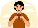 پیش‌نمایش فایل girl-eating-donut-8809629 از پک روز جهانی شکلات