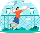 پیش‌نمایش فایل badminton-player-8887350 از پک ورزش و ورزش