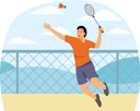 پیش‌نمایش فایل badminton-player-8884695 از پک ورزش و ورزش