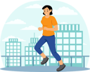 پیش‌نمایش فایل woman-jogging-on-road-8884693 از پک ورزش و ورزش