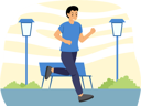 پیش‌نمایش فایل man-jogging-on-road-8886866 از پک ورزش و ورزش