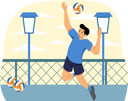 پیش‌نمایش فایل volleyball-player-smashing-8886865 از پک ورزش و ورزش
