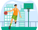 پیش‌نمایش فایل man-playing-basketball-8885494 از پک ورزش و ورزش