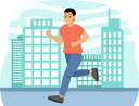پیش‌نمایش فایل man-jogging-on-road-8884217 از پک ورزش و ورزش