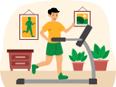 پیش‌نمایش فایل boy-running-on-treadmill-8884036 از پک ورزش و ورزش