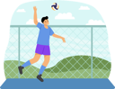 پیش‌نمایش فایل man-playing-volleyball-8884028 از پک ورزش و ورزش