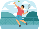 پیش‌نمایش فایل badminton-player-8931976 از پک ورزش و ورزش