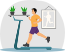 پیش‌نمایش فایل man-running-on-treadmill-8931971 از پک ورزش و ورزش