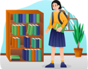 پیش‌نمایش فایل school-girl-in-library-9071689 از پک بازگشت به مدرسه