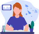 پیش‌نمایش فایل woman-doing-homework-6987331 از پک یادگیری الکترونیکی
