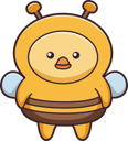 پیش‌نمایش فایل cute-bee-9864385 از پک شخصیت اردک ناز