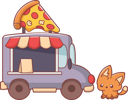 پیش‌نمایش فایل animal-with-pizza-truck-9864388 از پک فروشگاه حیوانات خانگی
