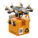 پیش‌نمایش فایل drone-delivery-10999757 از پک لجستیک و تحویل