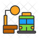 پیش‌نمایش فایل train-stop-7519355 از پک ایستگاه راه‌آهن