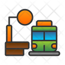 پیش‌نمایش فایل train-stop-7519604 از پک ایستگاه راه‌آهن