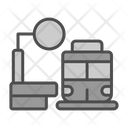 پیش‌نمایش فایل train-stop-7520188 از پک ایستگاه راه‌آهن