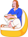 پیش‌نمایش فایل girl-eating-snack-while-watching-television-8379173 از پک فعالیت کسب‌وکار