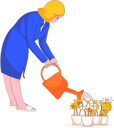 پیش‌نمایش فایل girl-watering-flowers-8379169 از پک فعالیت کسب‌وکار