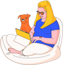 پیش‌نمایش فایل girl-working-on-tablet-while-pet-sitting-beside-8379175 از پک فعالیت کسب‌وکار