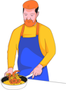 پیش‌نمایش فایل male-chef-cooking-food-in-frying-pan-8379167 از پک فعالیت کسب‌وکار