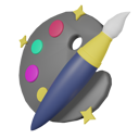پیش‌نمایش فایل paint-palette-and-brush-7366085 از پک طراحی گرافیک