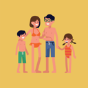 پیش‌نمایش فایل cheerful-family-ready-to-have-a-great-time-on-summer-beach-2762459 از پک ساحل