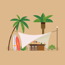 پیش‌نمایش فایل cool-beach-resort-white-canopy-tent-lounge-bar-2762453 از پک ساحل