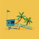 پیش‌نمایش فایل lifeguard-tower-on-beach-side-2762464 از پک ساحل