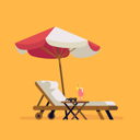 پیش‌نمایش فایل lounge-chair-and-sunshade-umbrella-2762461 از پک ساحل