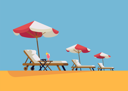 پیش‌نمایش فایل lounge-chairs-and-sunshade-umbrellas-2762460 از پک ساحل