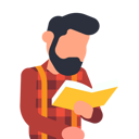 پیش‌نمایش فایل bearded-man-reading-book-2843733 از پک خواننده