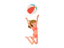 پیش‌نمایش فایل female-playing-with-beach-ball-2880247 از پک مردم در حال لذت بردن از تابستان