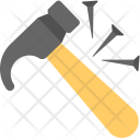 پیش‌نمایش فایل nail-hammer از پک مجموعه آیکن تخت ابزارها – شماره ۲