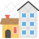 پیش‌نمایش فایل residential-building از پک مجموعه آیکن تخت ساختمان‌ها