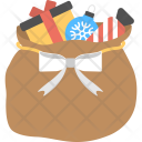 پیش‌نمایش فایل gift-sack از پک مجموعه آیکن تخت کریسمس – شماره ۱