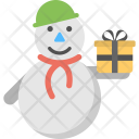 پیش‌نمایش فایل snowman-gift از پک مجموعه آیکن تخت کریسمس – شماره ۲