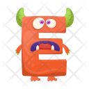پیش‌نمایش فایل letter-e-monster از پک حروف الفبا بامزه و هیولاها اعداد