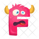 پیش‌نمایش فایل letter-f-monster از پک حروف الفبا بامزه و هیولاها اعداد