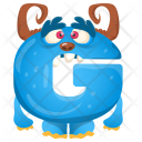 پیش‌نمایش فایل letter-g-monster از پک حروف الفبا بامزه و هیولاها اعداد