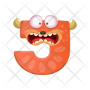 پیش‌نمایش فایل letter-j-monster از پک حروف الفبا بامزه و هیولاها اعداد